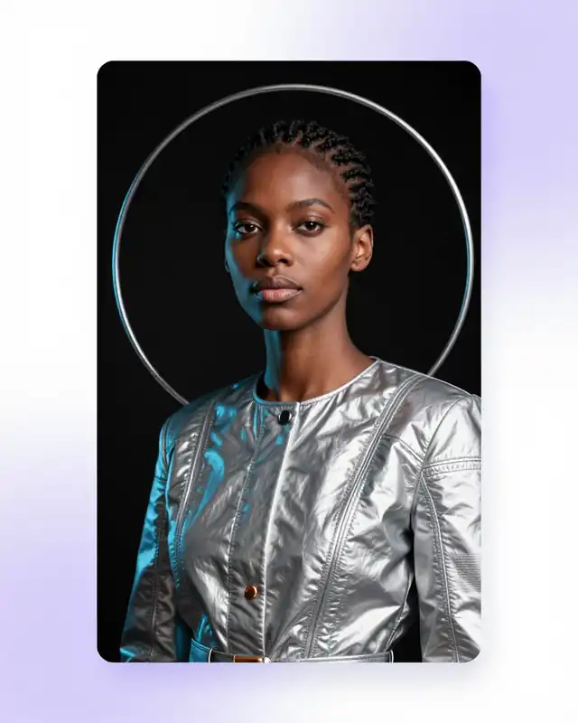 Generated studio portrait ready for editing in Goglo AI
